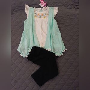 Unik Kids Matching Set - White and Mint